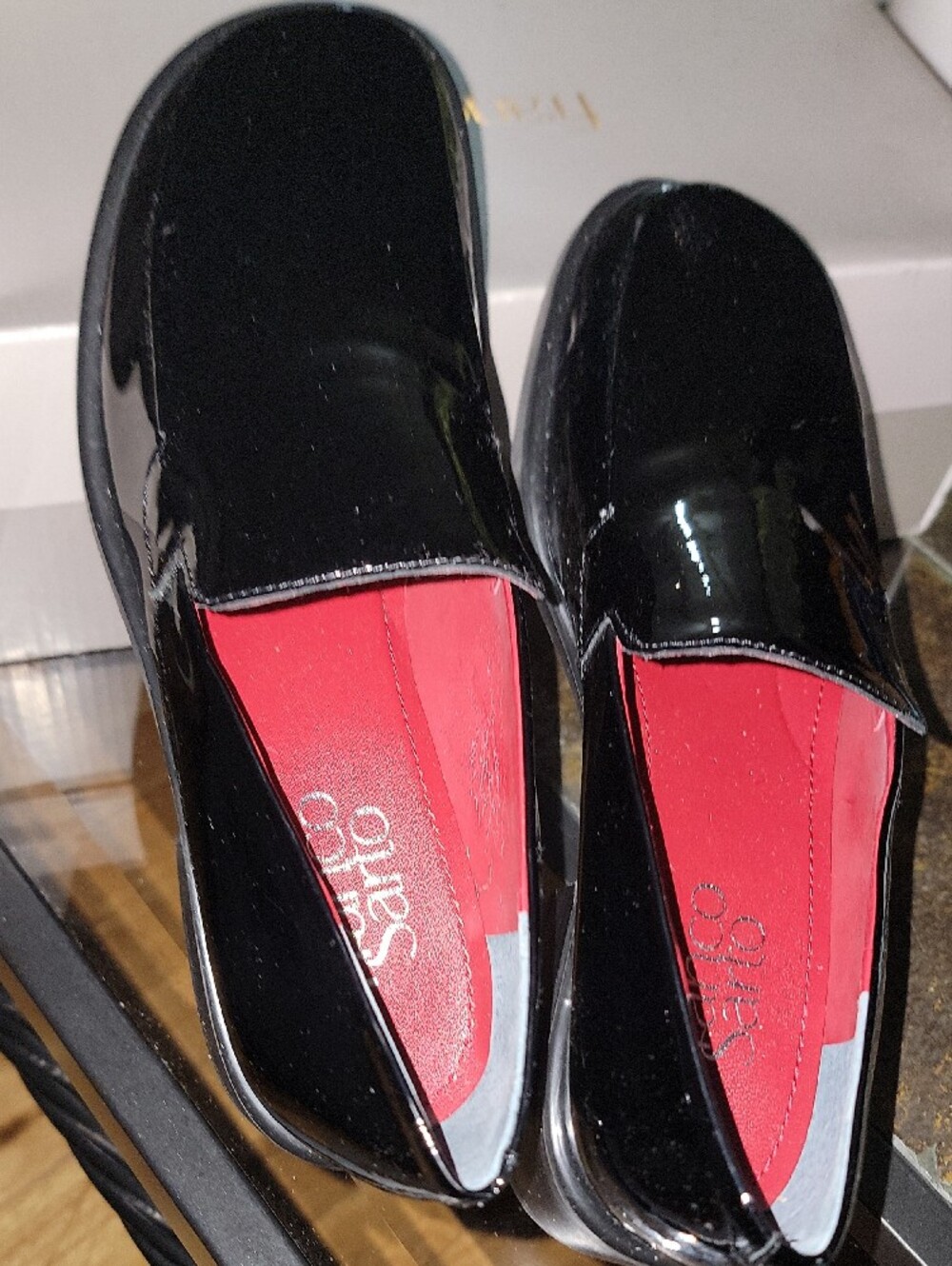 Franco SartoWomen's Bocca Slip-on Black Patent Slip-On Loafers Size 5 N - Picture 6 of 10